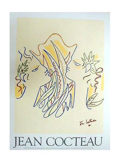 ☆ジャン コクトー（JEAN COCTEAU）☆リトグラフ・リトグラフポスター 